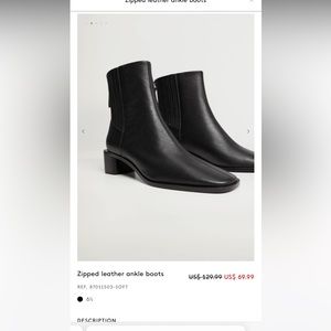 Leather ankle boots booties 6.5